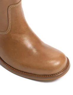 Ann Gaucho Laces Støvler, Dark Tan, 38