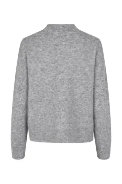 Anour o-n Striktrøje, Grey Mel., L