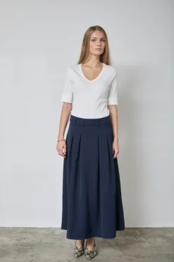 AnyaCC Pleat Nederdel, Navy, M