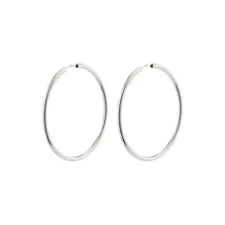 April Medium Øreringe, Silver Plated
