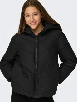 Arnhem Short Puffer Jakke, Black, XS