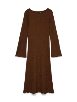 Ashely Flared Kjole, Shaved Chocolate, M