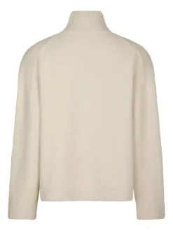 Asley Zip Knit Cardigan, Ivory, 40