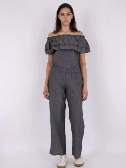 Astra Chambray Bukser, Sort, 36