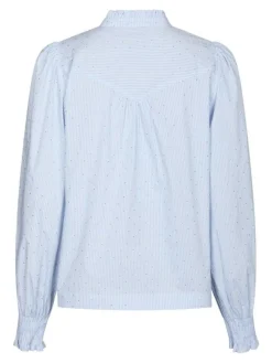 Astrida Stripe Stone Bluse, Light Blue, 40