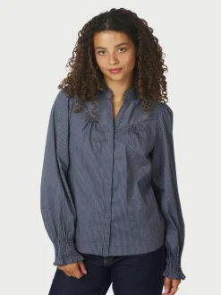 Astrida Stripe Stone Bluse, Navy, 40