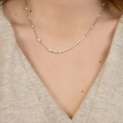 Aura Flow Halskæde, Gold Plated, 45 cm