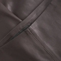 Aya Leather Leggings, Chocolate, 44