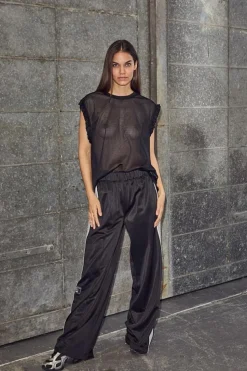 Baggy Track Bukser, Black, M