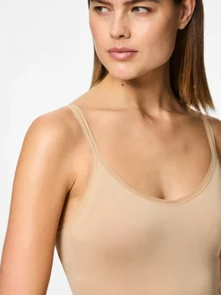 Ballroom Long Singlet Underkjole, Nature, S/M