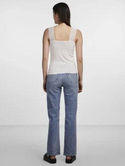 Barbera Lace Top, Bright White, M