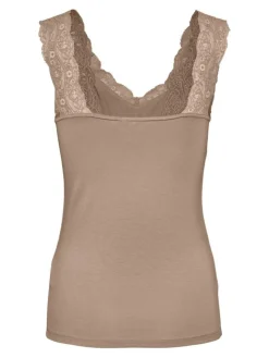 Barbera Lace Top, Warm Taupe, L