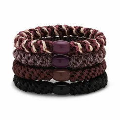 Basic Essentials 4-pak Elastikker, Chocolate Fondant