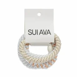 Basic Essentials 4-pak Hårelastikker, Bright White