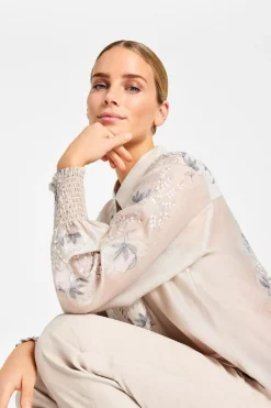 Bayanna Bluse, Light Grey, 38