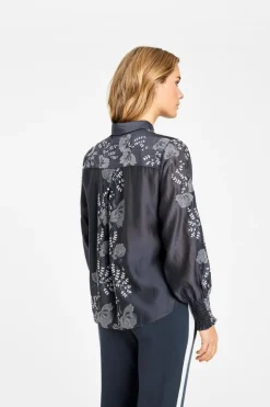 Bayanna Bluse, Magnet Grey, 42