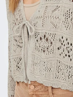 Beach Life Cardigan, Pumice Stone, XL