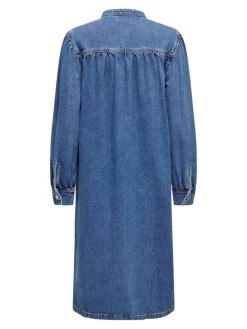 Beate Midi Kjole, Medium Blue Denim, S