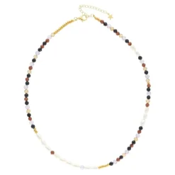 Bella Halskæde, Gold/Multi, 42+5 cm