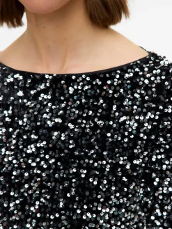 Bella Kort Kjole, Silver, M