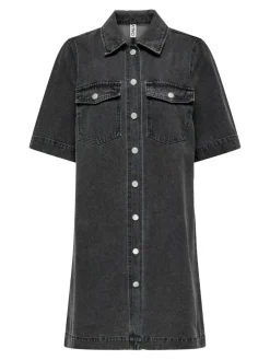 Belle Denimkjole, Washed Black, XS