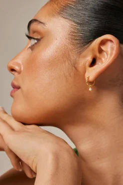 Belle Hoops, Guld/Hvid