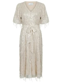 Benita Seqiuns Kjole, Champagne, 34