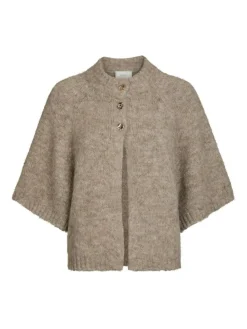 Benuta Fluffy Knit Cardigan, Beige Melange, 38