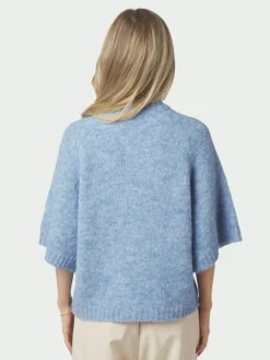 Benuta Fluffy Knit Cardigan, Dusty Blue, 38