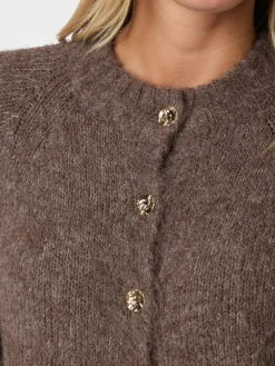 Benuta Fluffy Knit Cardigan, Light Brown, 38