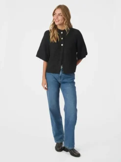 Benuta Fluffy Knit Cardigan, Dark Brown, 38