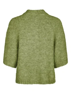 Benuta Fluffy Knit Cardigan, Dusty Green, 38