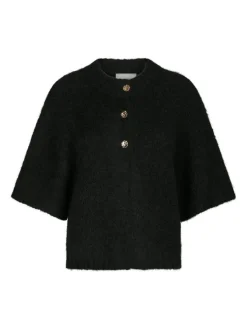 Benuta Fluffy Knit Cardigan, Black, 38