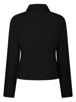 Bertha Structure Bluse, Black, 40