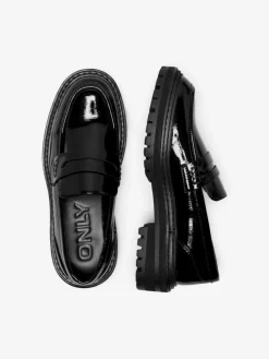 Beth-3 Loafers, Black Shiny, 38