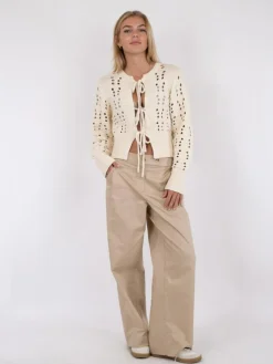 Bethie Knit Cardigan, Creme, 42