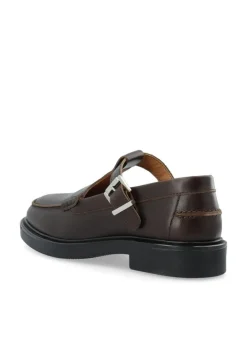 BIAAdda Moc Toe T-strap Sko, Brown, 42
