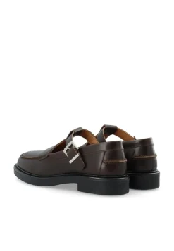 BIAAdda Moc Toe T-strap Sko, Brown, 42