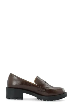 BIAPearl Simple Penny Loafers, Brown, 41