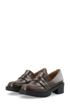 BIAPearl Simple Penny Loafers, Brown, 41