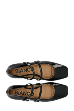 BIARose Karré Double Mary Jane Ballerinasko, Black Patent, 40