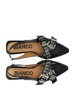 BIAVictoria Cross Buckle Slingback Ballerinasko, Black, 41