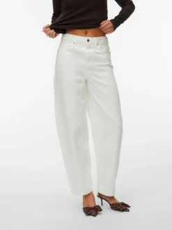 Billie Barrel Jeans, Bright White, W34/L34