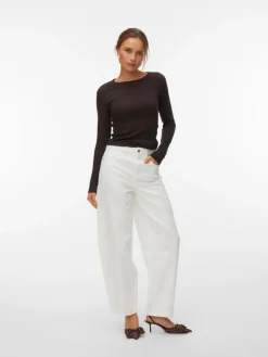 Billie Barrel Jeans, Bright White, W34/L34