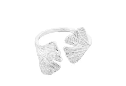 Biloba Ring, Silver, 52