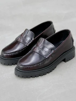 Birgitte Loafers, Bordo Polido, 37
