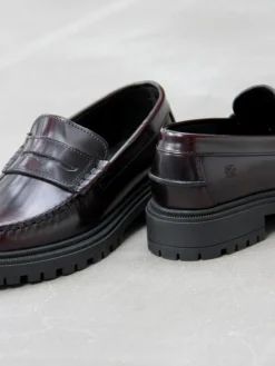 Birgitte Loafers, Bordo Polido, 37
