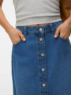 Birkley Denimnederdel, Light Blue Denim, XL