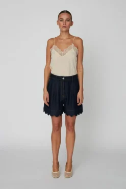 Blue Denim Shorts, Denim Blue, 38