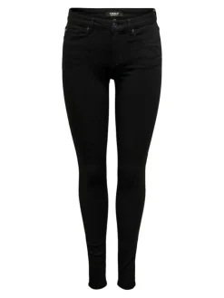 Blush Mid Skinny Jeans, Black Denim, XS/L34